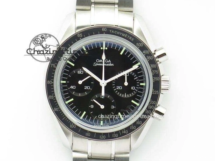 0406 Speedmaster MoonWatch Black Dial On SS Bracelet Seasonal 8228